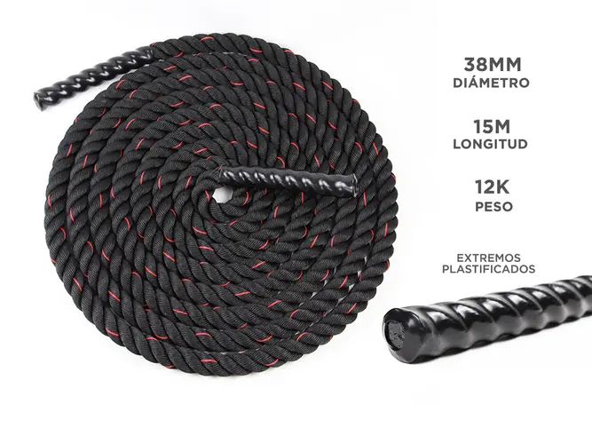 Soga de Entrenamiento Funcional 15 mts- Diámetro 38 mm